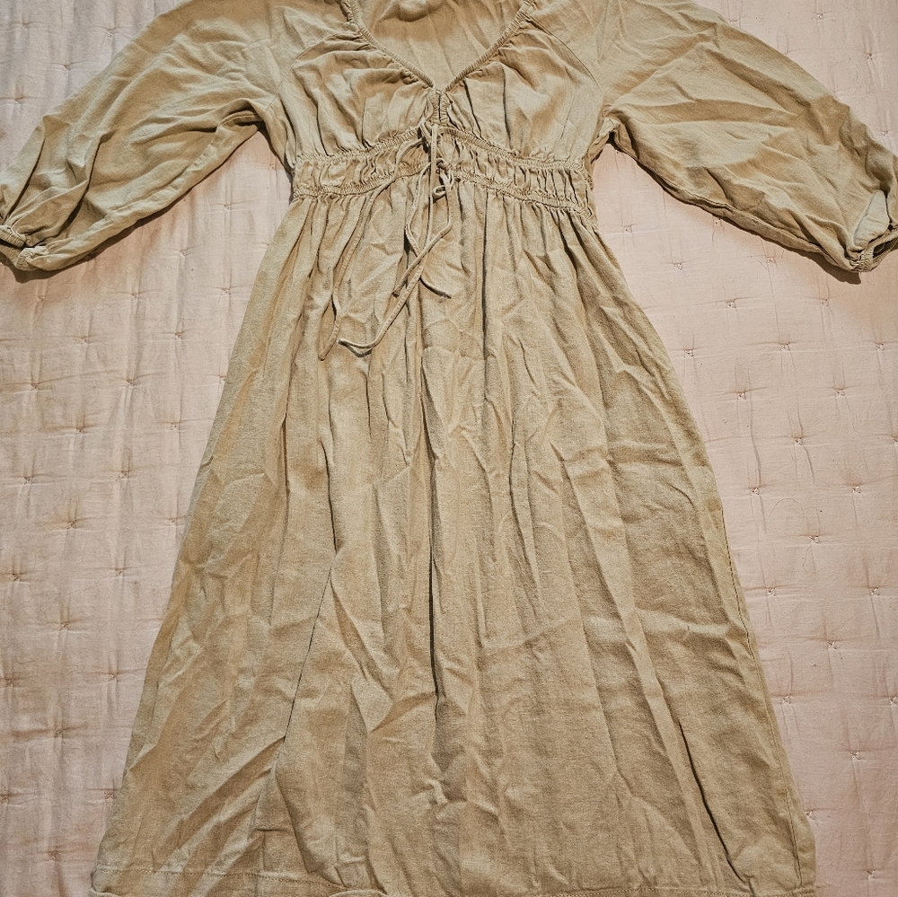 Universal Thread Cream Long Sleeve Sundress